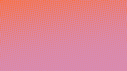 Pink and red pop art background in retro comic style with halftone design
