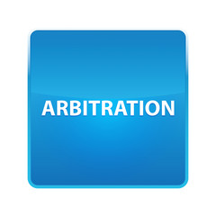 Arbitration shiny blue square button