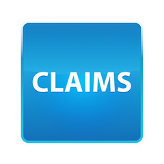 Claims shiny blue square button