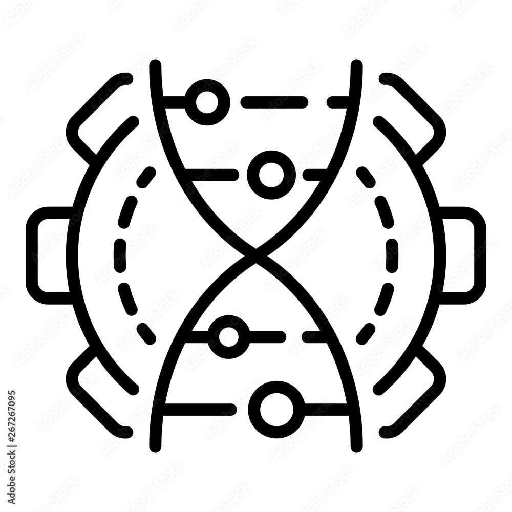 Poster genetic engineering icon. outline genetic engineering vector icon for web design isolated on white b