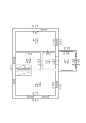 2d floor plan. Black&white floor plan. Floorplan