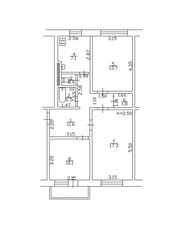 2d floor plan. Black&white floor plan. Floorplan