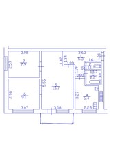 2d floor plan. Black&white floor plan. Floorplan