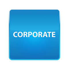 Corporate shiny blue square button