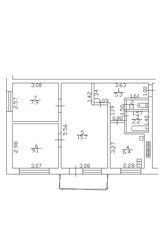2d floor plan. Black&white floor plan. Floorplan