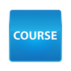 Course shiny blue square button