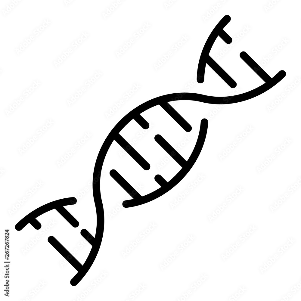 Poster dna icon. outline dna vector icon for web design isolated on white background