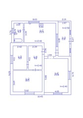 2d floor plan. Black&white floor plan. Floorplan