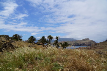 Ponta do Sao Lourenco Madeira landscape in a cloudy summer day