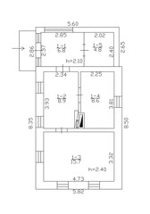 2d floor plan. Black&white floor plan. Floorplan