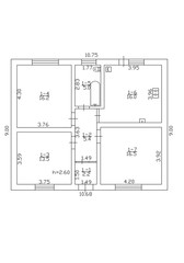 2d floor plan. Black&white floor plan. Floorplan