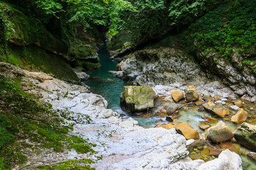 Martvili canyon in Georgia