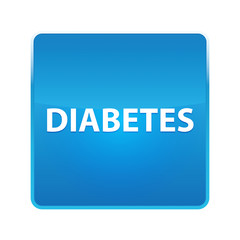 Diabetes shiny blue square button