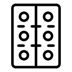 Antibiotics pills icon. Outline antibiotics pills vector icon for web design isolated on white background