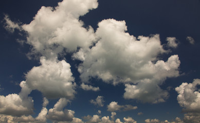 Blue sky thinking: white fluffy clouds