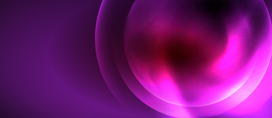 Shiny neon circles abstract background
