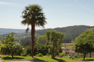 Obraz premium Typical Portugal landscape, sunny spring day around portuguese villages 