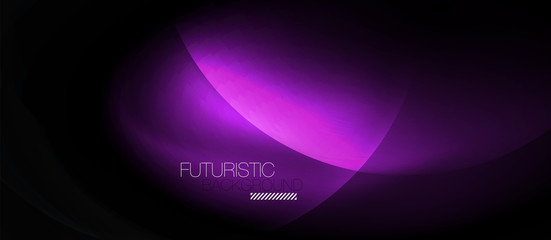 Shiny neon circles abstract background