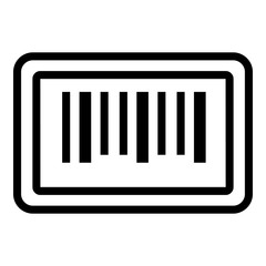 Barcode sticker icon. Outline barcode sticker vector icon for web design isolated on white background