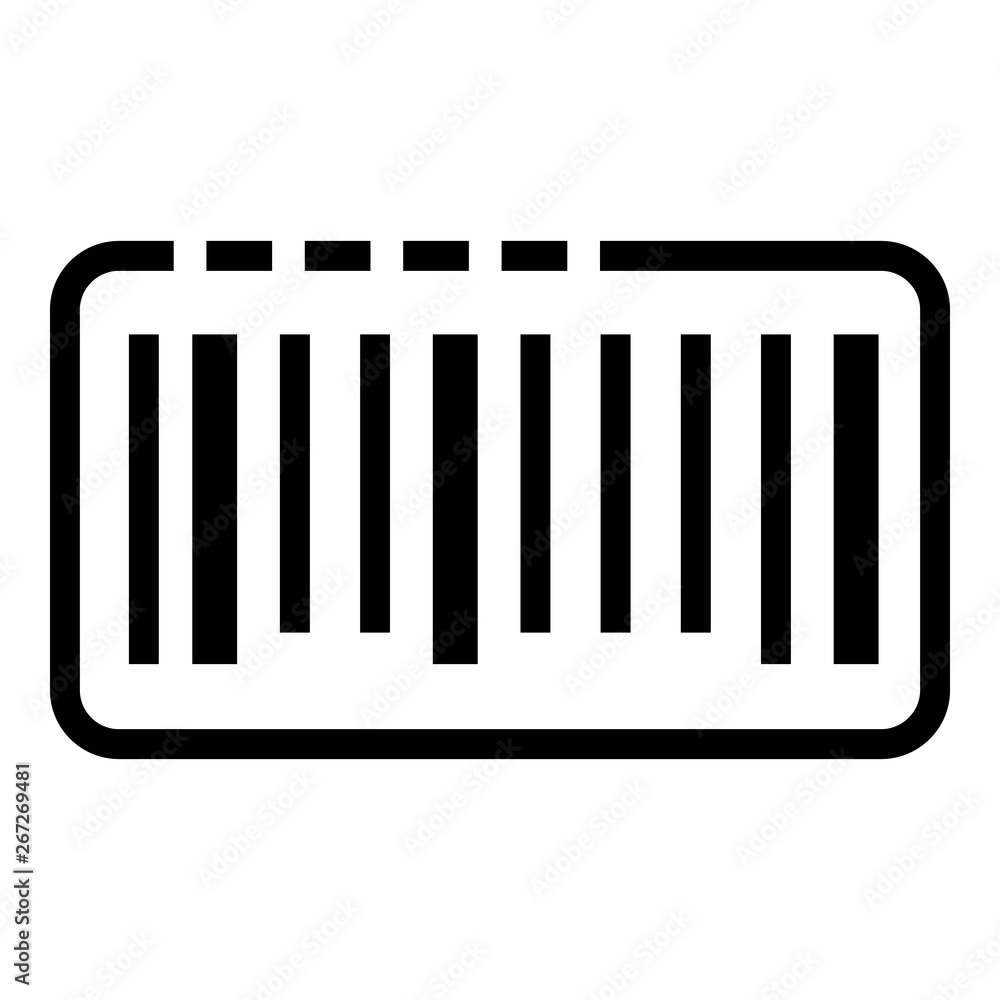 Poster barcode icon. outline barcode vector icon for web design isolated on white background