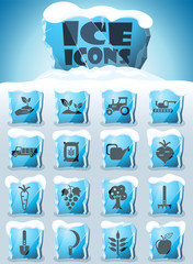 agricultural icon set
