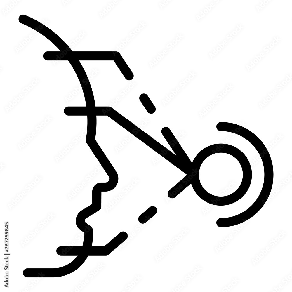 Poster face recognition system icon. outline face recognition system vector icon for web design isolated on