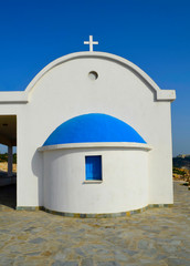 The chapel of the Holy unmercenaries. Fragment Chapels in Cyprus near Cape Greco