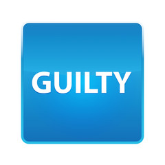 Guilty shiny blue square button