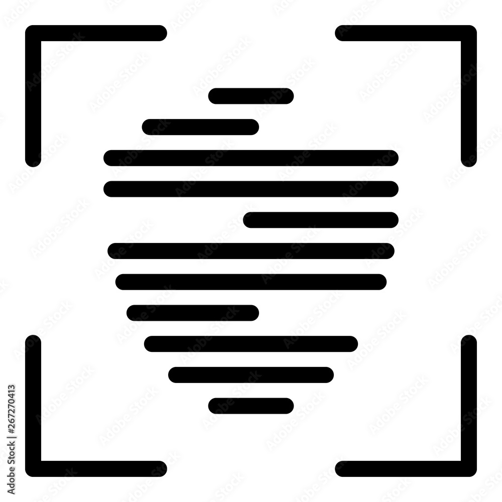 Poster identification frame icon. outline identification frame vector icon for web design isolated on white