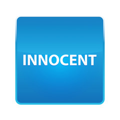 Innocent shiny blue square button