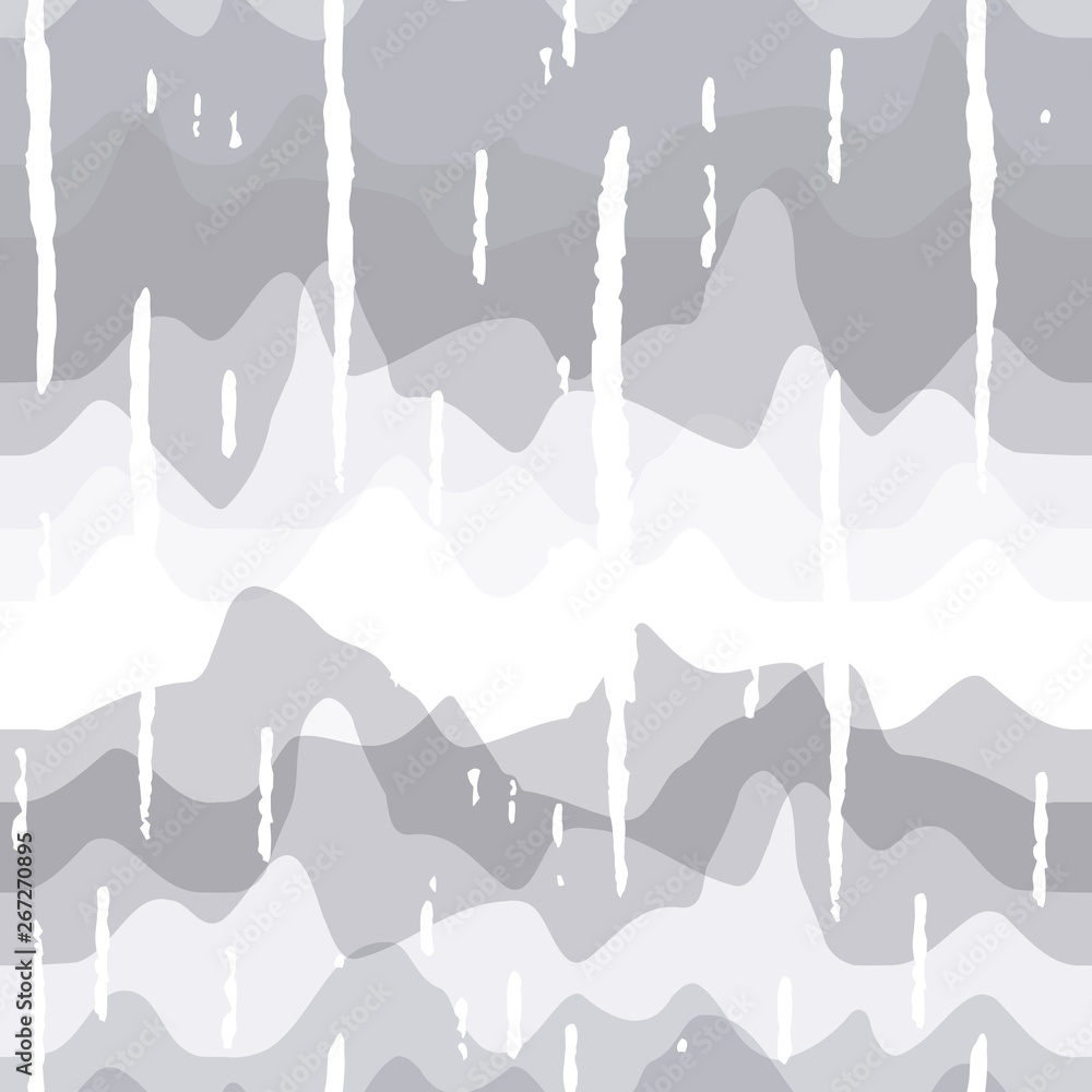 Poster abstract wavy line pattern, seamless vector geometric background.