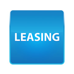 Leasing shiny blue square button
