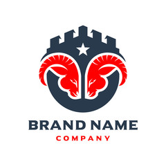 aries shield logo design