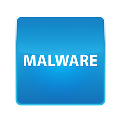 Malware shiny blue square button