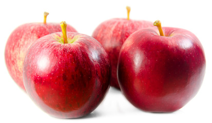 red apples isolated on white background