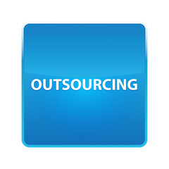 Outsourcing shiny blue square button