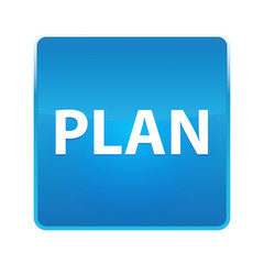 Plan shiny blue square button