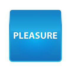 Pleasure shiny blue square button
