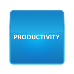 Productivity shiny blue square button