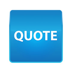 Quote shiny blue square button