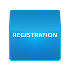 Registration shiny blue square button