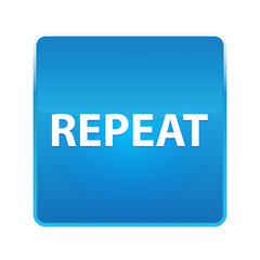 Repeat shiny blue square button