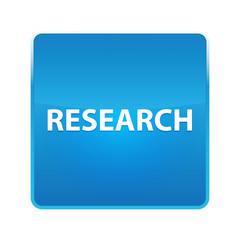 Research shiny blue square button