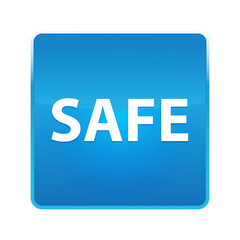 Safe shiny blue square button