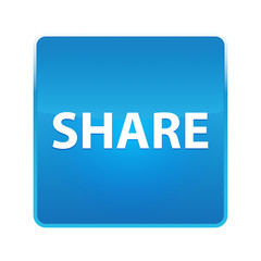 Share shiny blue square button