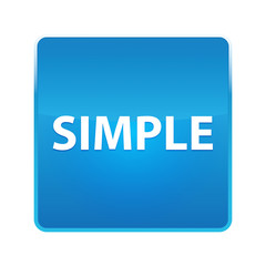 Simple shiny blue square button