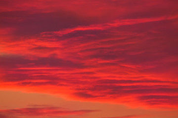 Naklejka na ściany i meble red sunset clouds