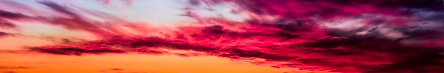 red sunset clouds