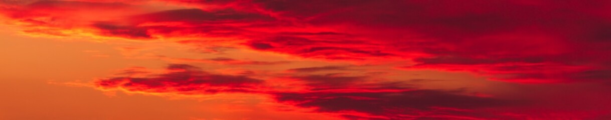 red sunset clouds
