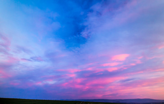red sunset clouds
